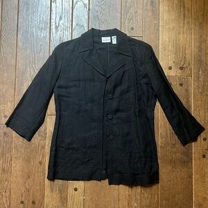 Black Chico’s size 0 3/4 length sleeve jacket